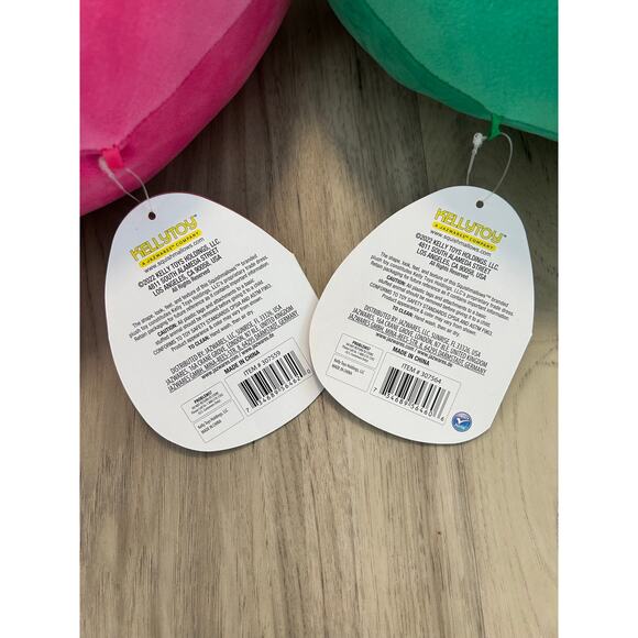 NWT Squishmallows KellyToy AVERY Green & DELLA Pink Mallard Duck 16" Plush - Picture 7 of 7